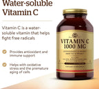 Solgar Vitamin C 1000 mg, 250 Vegetable Capsules, Non-GMO, Gluten Free