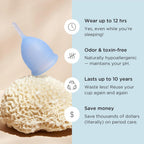 Saalt Menstrual Cup, Reusable Period Cup with Carry Bag