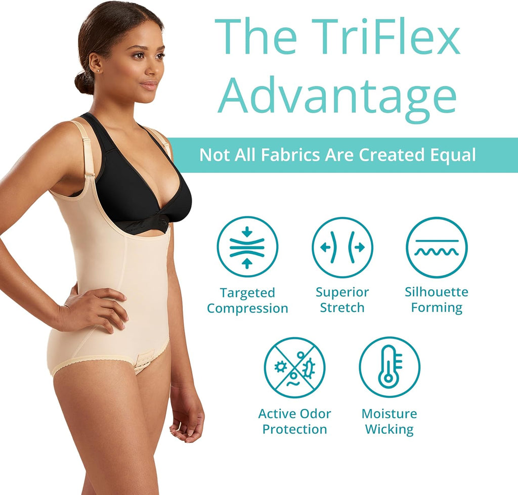 MARENA SFBHA Recovery Panty-Length Post-surgical Compression Girdle, High-Back - Adjustable Bikini Length