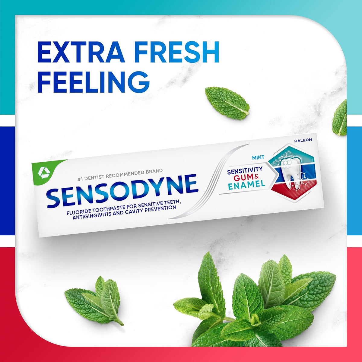 Sensodyne Sensitivity Gum and Enamel Toothpaste, 3.4 Ounces x 3 | Triple Protection, Refreshing Fluoride Toothpaste, Mint Flavor, Helps Restore Gum Health, Rehardening The Enamel