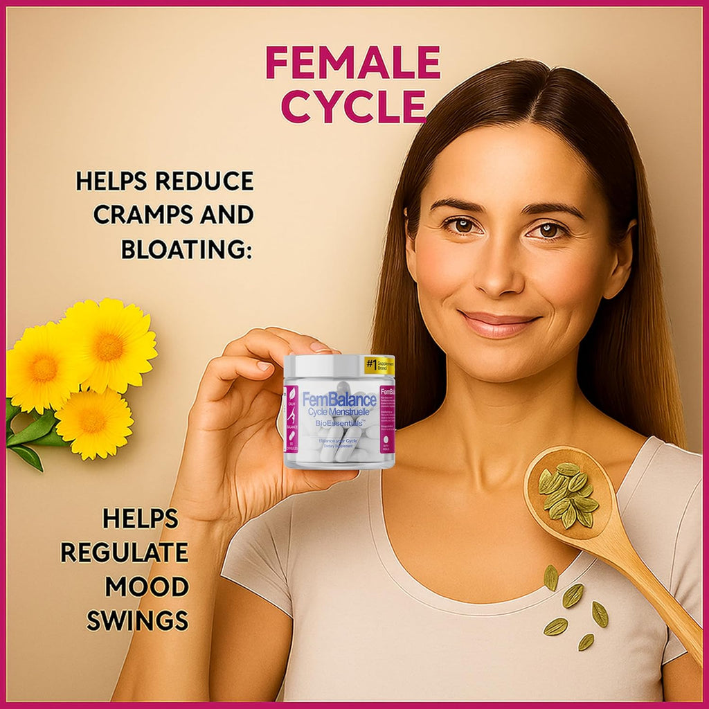 FemBalance — Women's Hormone Balance Supplement — Ashwagandha, Magnesium & Chamomile for PMS Relief, Mood & Energy — Hormonal Balance for Women — 90 Vegan Capsules
