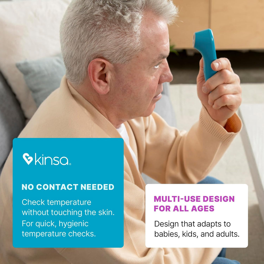 Kinsa QuickScan Smart No-Touch Digital Forehead Thermometer for Fever