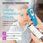 Kinsa QuickScan Smart No-Touch Digital Forehead Thermometer for Fever