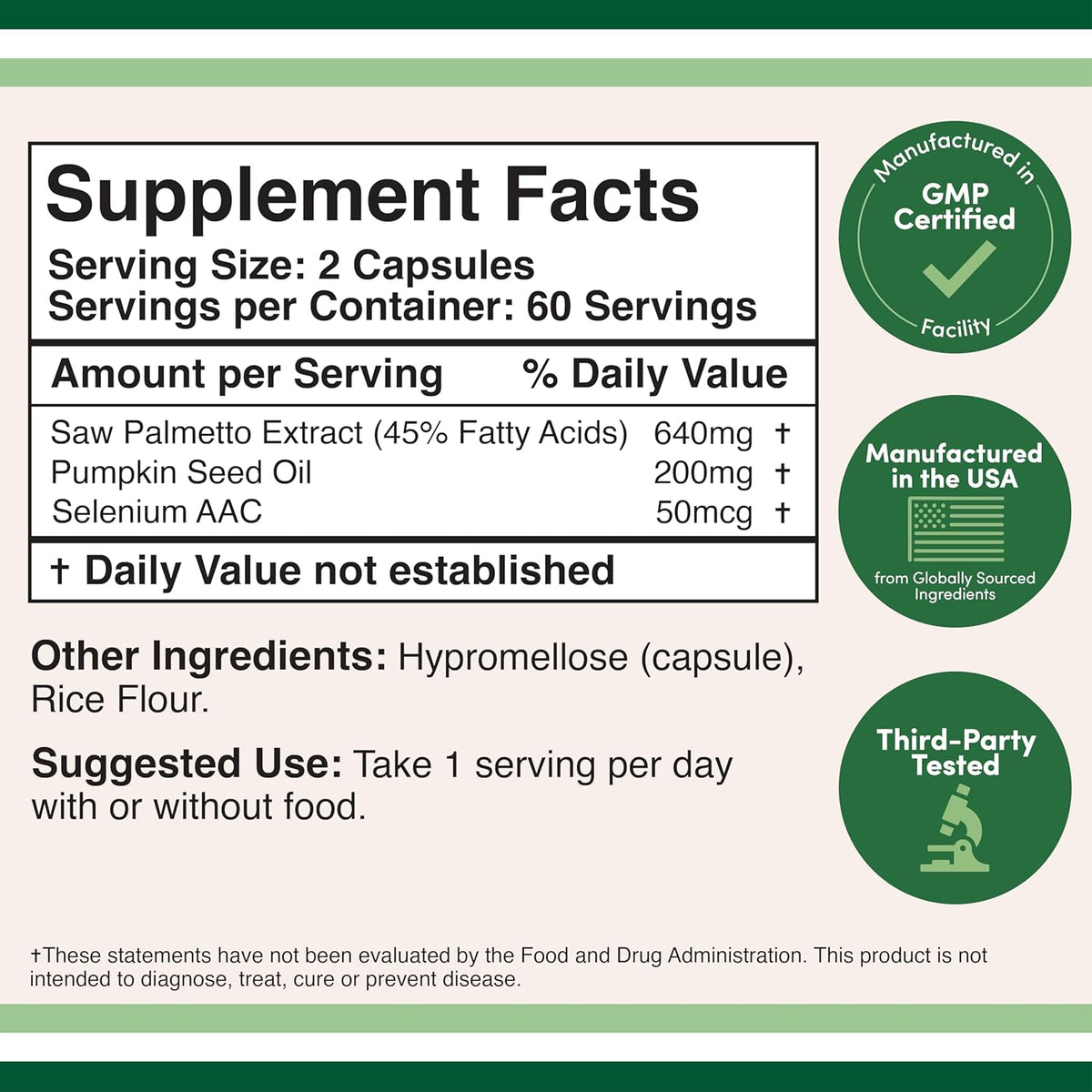 Dietary Supplements 120 capsules