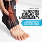 Reinforced Lace Up Ankle Brace for Men & Women, Sprained Ankle Support Wrap