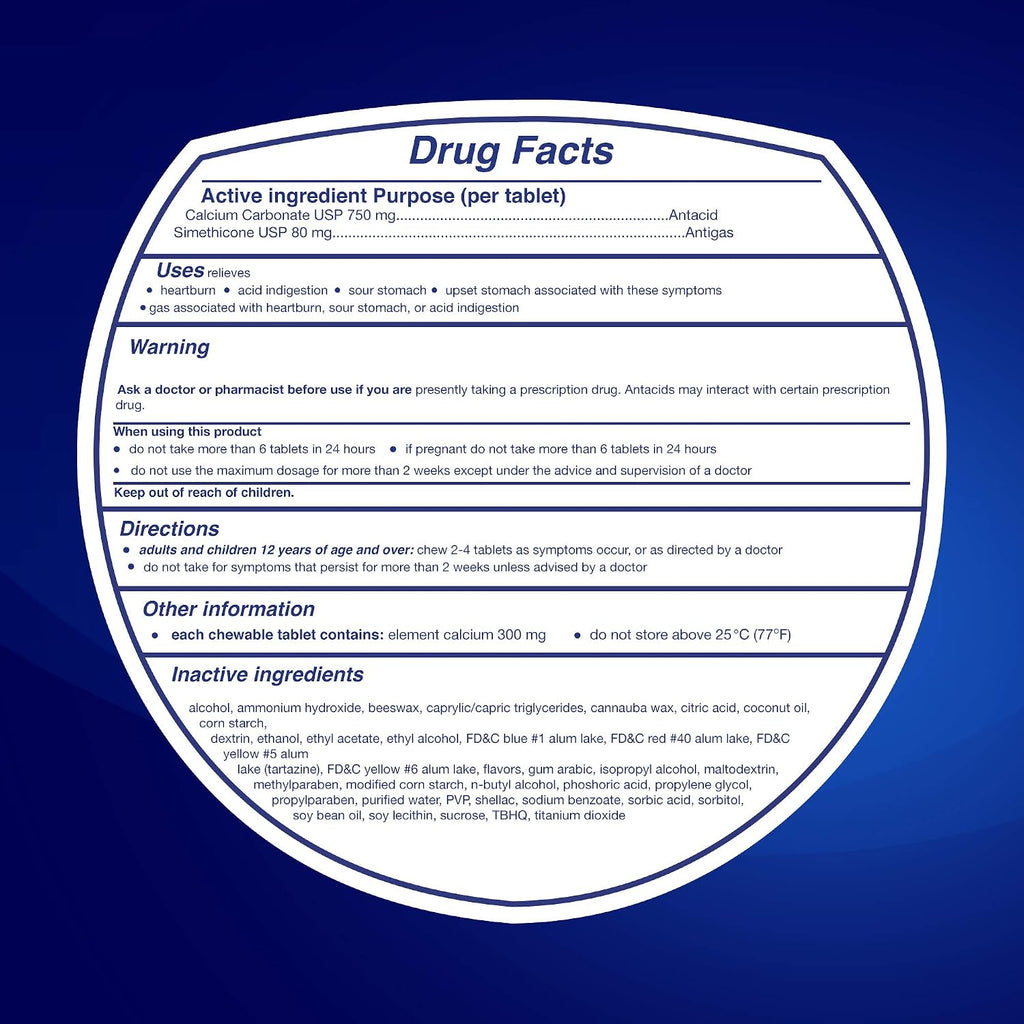TUMS Chewy Bites Antacid Tablets, Lemon and Strawberry, 28 Count | Ultra Strength Formula, Neutralizes Acid Instantly for Indigestion and Upset Stomach, Multi-Symptom Relief, Gluten Free