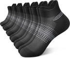PAPLUS Ankle Compression Socks for Women, 6 Pairs Cushioned Running Socks | Athletic Socks for Women with Arch Support for Hiking, Walking, Camping, Climbing, Jogging, Traveling and Daily Wear
