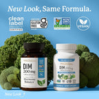 DIM Supplement 200 mg | Estrogen Balance for Women & Men | Hormonal Acne, Hormone Balance, Menopause & Antioxidant Support | Clean Label Project Certified, Vegan & Soy Free Diindolylmethane | 60 Ct.