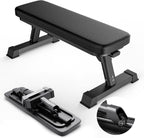 Finer Form Foldable Flat Weight Bench for Home Gym, 1,000 lb Capacity