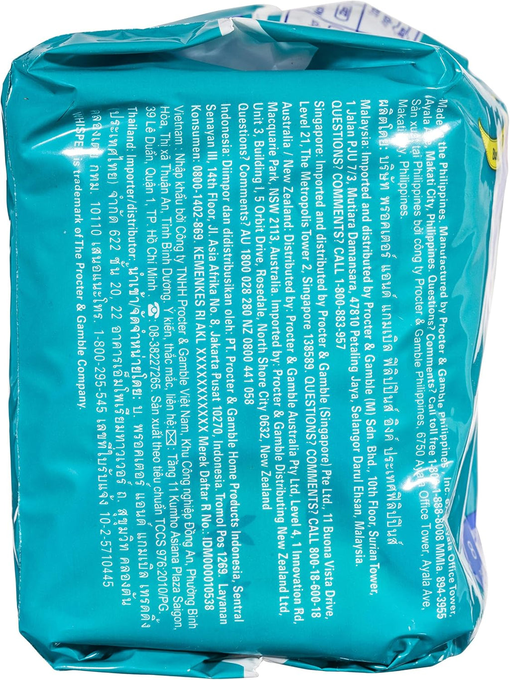 WHISPER Heavy Flow and Overnights Wings 8's, 8 count
