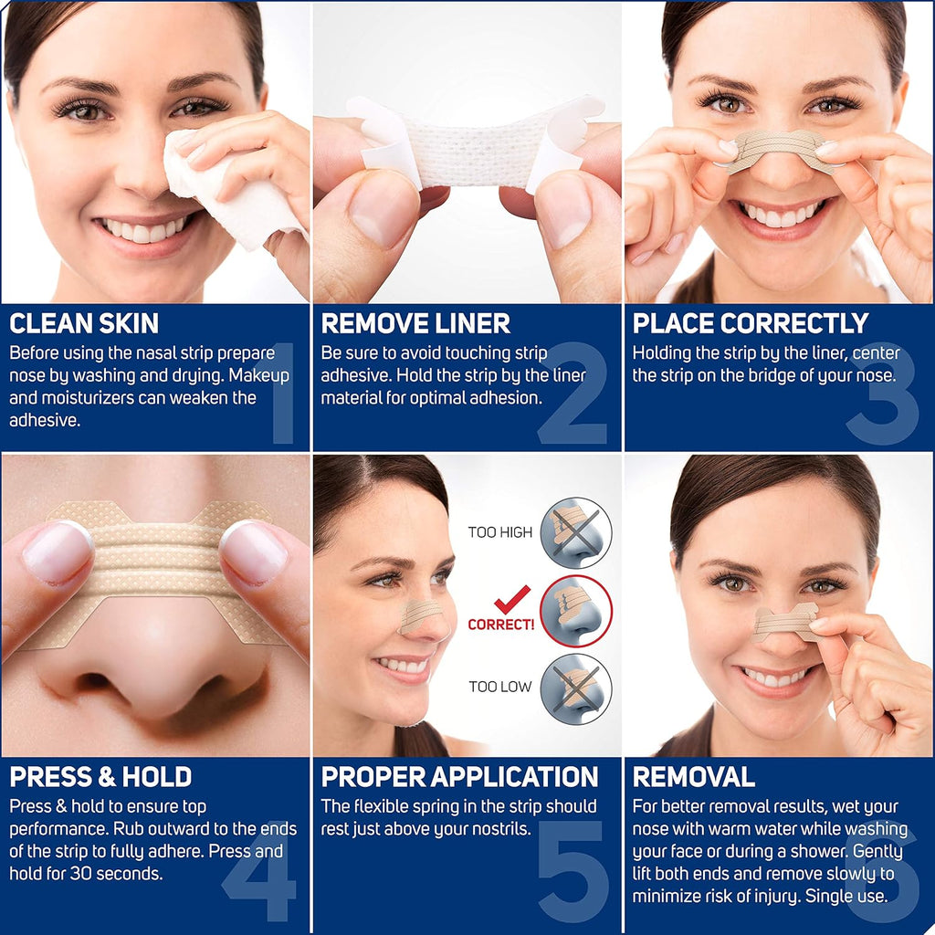Clear Passage Nasal Strips, Clear Medium, 50 Count