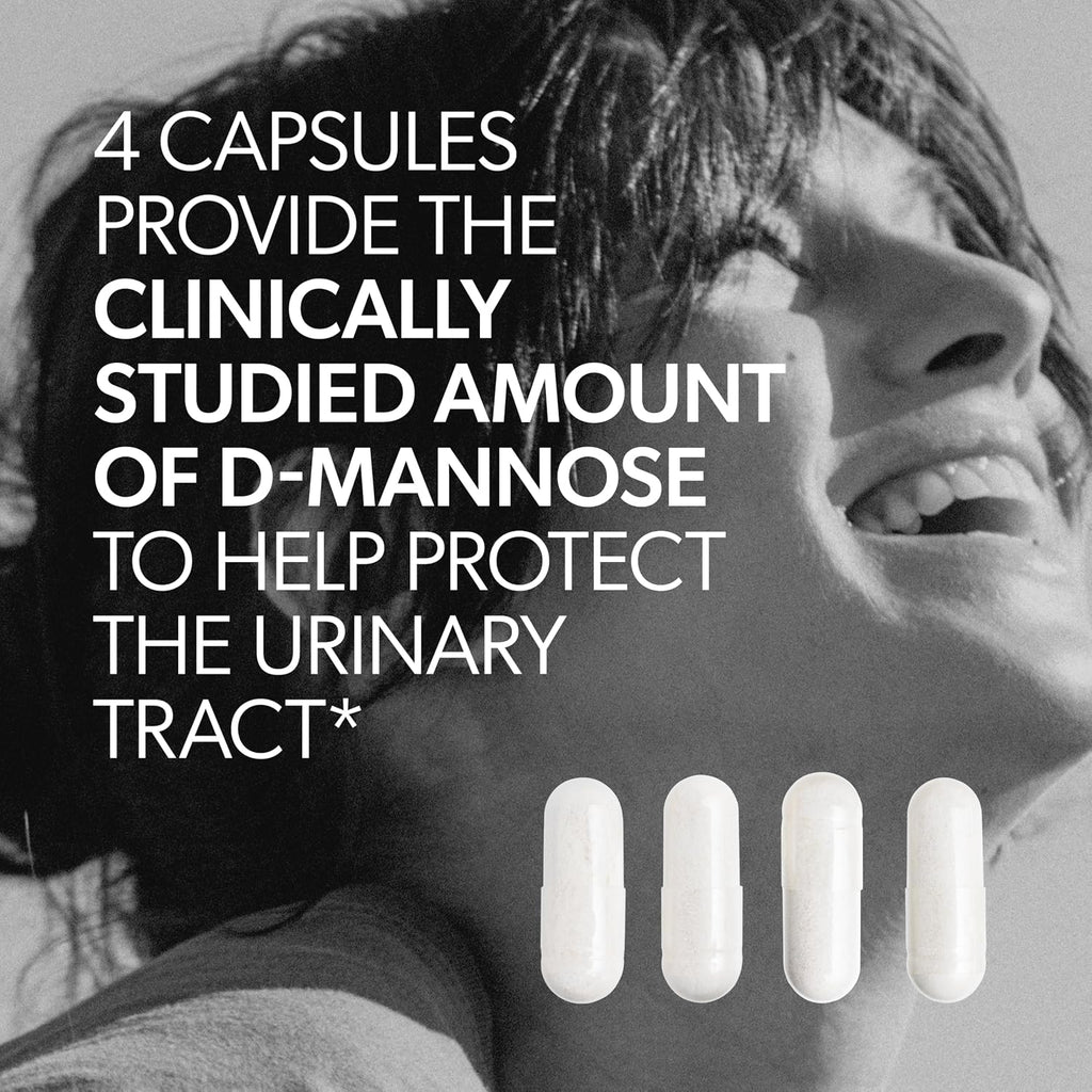 AZO D Mannose Supplement for Women & Men, Clinical Strength, 120 Capsules | D-mannose Pills For Urinary Tract Health, Cleanse Flush & Protect*, Daily Support, 2000mg Clinically Studied Amount