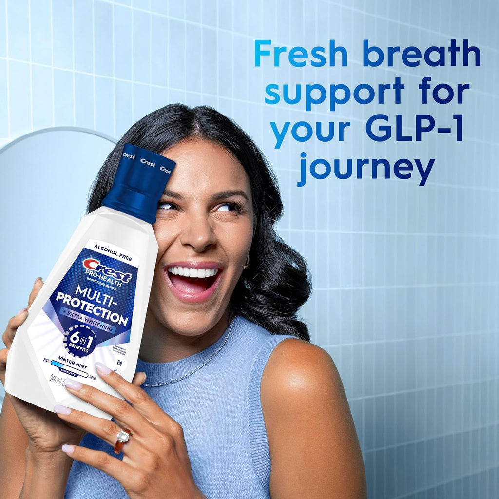 Crest Pro-Health Advanced Mouthwash, Alcohol Free, Extra Whitening, Energizing Mint Flavor, 946 mL (32 fl oz)