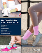 Pembrook® Diabetic Socks for Women 6 Pairs Bamboo Viscose Non-Binding Neuropathy Moisture-Wicking Circulation Support