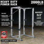 Body-Solid (GPR378 Power Rack - Heavy-Duty Steel Squat Cage with Adjustable Safety Bars and Chin-Up Bar for Home and Light Commercial Gym