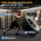 SUPERJARE 1" Extra-Thick Rubber Top Exercise Mat, Gym Flooring for Home Gym