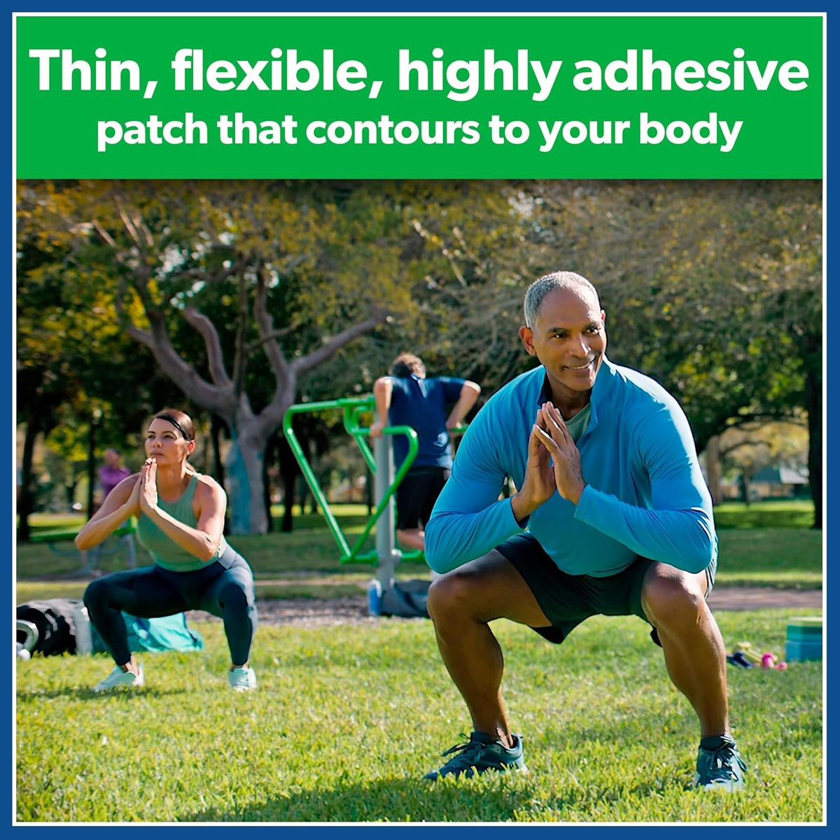 Salonpas Pain Relieving Flex Patch Lidocaine 4%, 7 Count (Pack of 1) | Maximum OTC Strength Lidocaine 4%, Apply for Up To 8 Hours, Temporary Relief of Pain, Patch Contours To Your Body