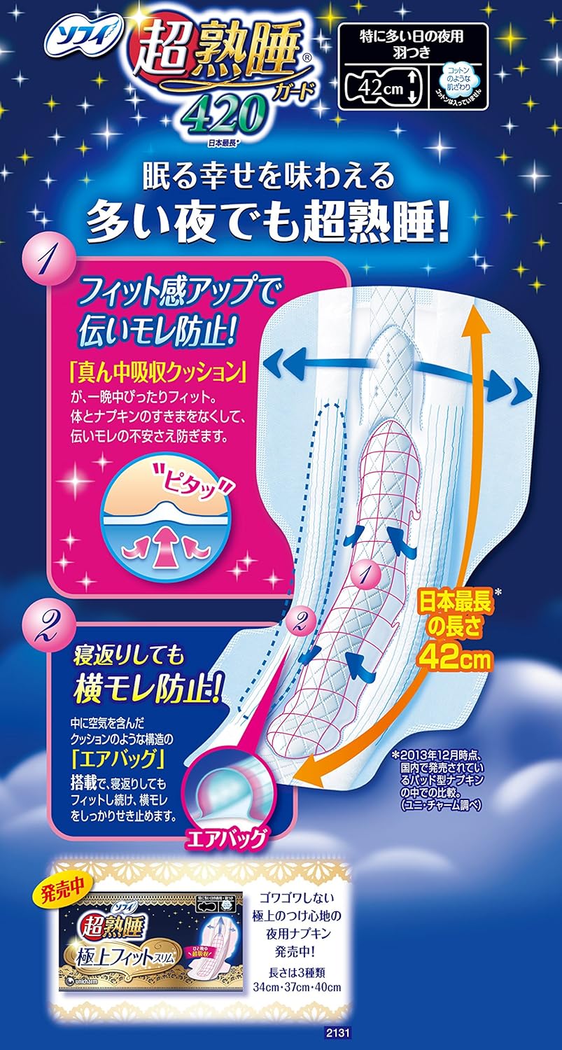 Sofy Sanitary Pads With Wings 42cm 10 pieces