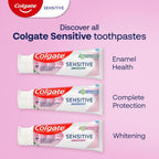 Colgate Whitening Sensitive Toothpaste Gel, Clean Spearmint, 3 Pack, 6 oz | With Potassium Nitrate for Sensitivity Relief, Safely Removes Surface Stains for Whiter Teeth, Promotes Healthy Gums