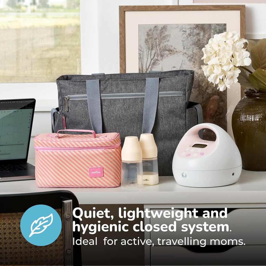 Spectra - S2 Plus Electric Breast Milk Pump with Tote Bag, Bottles and Cooler for Baby Feeding