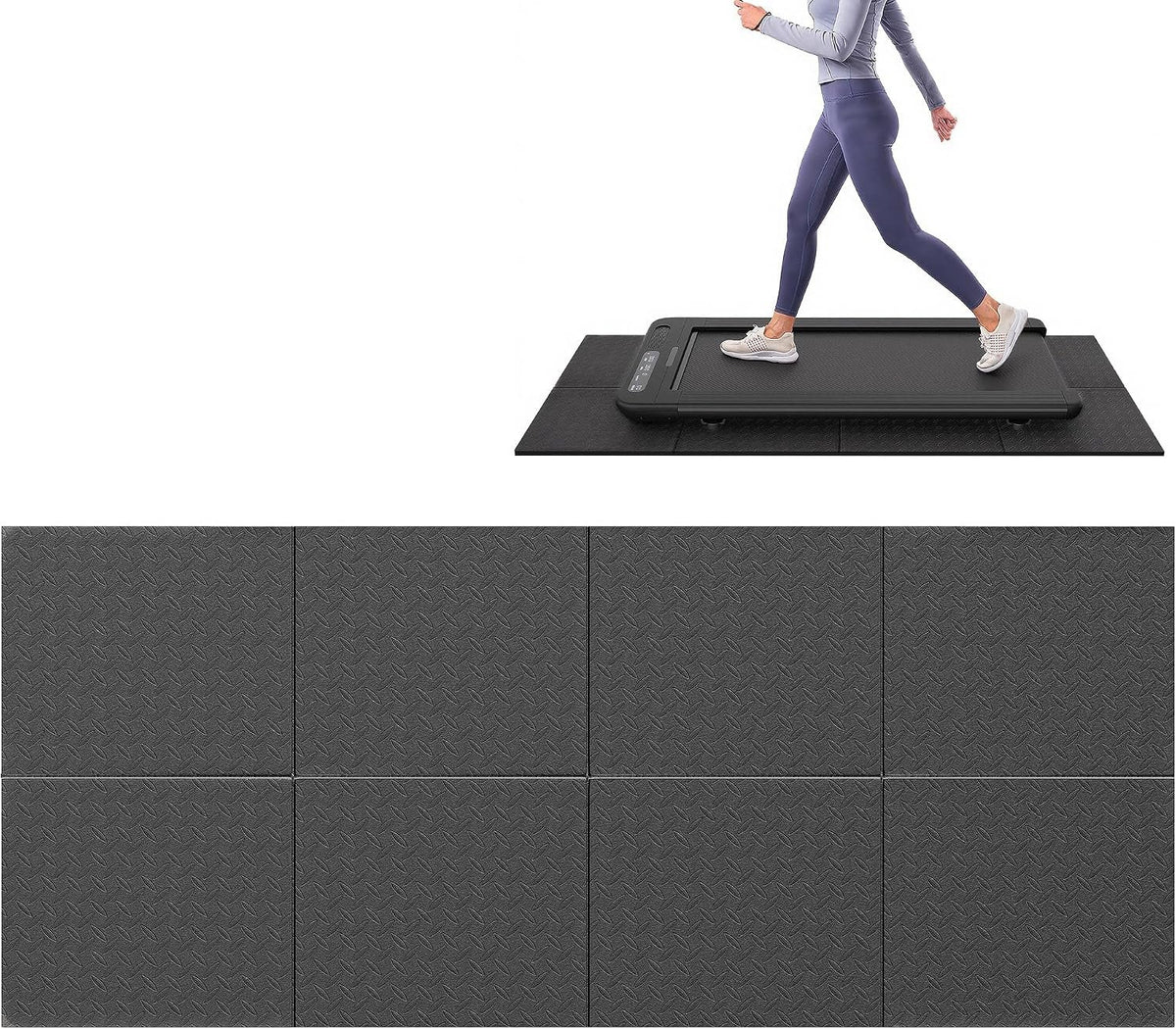 Walking Pad Treadmill Mat for Carpet Floors,55x24 Hardwood Floor Protection | Treadmill Mat for Hardwood Under Walking pad Treadmill Bike Exercise Equipment, Noise Shock Absorption, Stationary