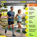 BLITZU Calf Compression Sleeves, Footless Compression Socks for Men & Women | Leg Support Brace, Shin Splint Pain Relief, Reduce Varicose Vein Swelling, Muscle Recovery, Running, Nursing, Fitness, Travel