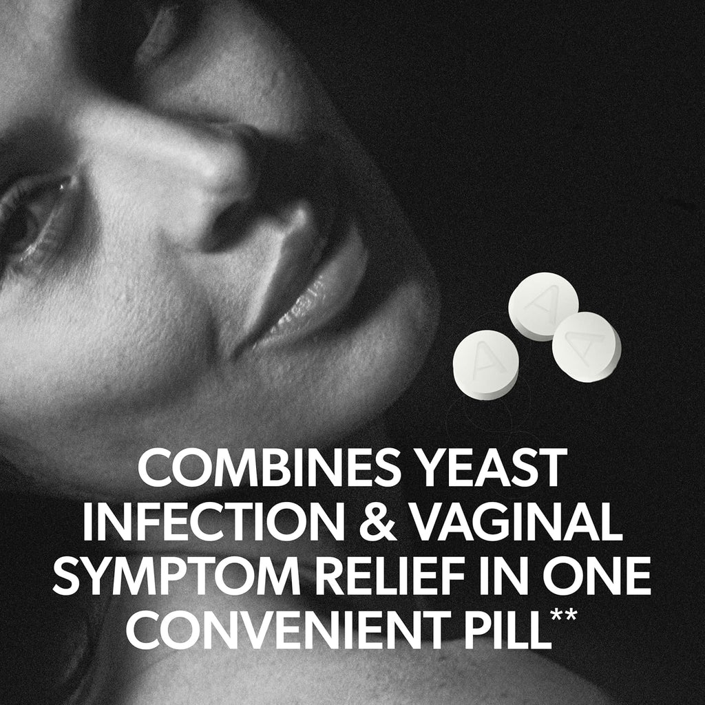 AZO Yeast Plus Dual Relief Homeopathic Medicine | Yeast Infection Symptom Relief: Itching & Burning | Vaginal Symptom Relief: Occasional Odor & Discharge | #1 Most Trusted Brand | 2 Pack (60ctx2)