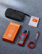 AstroAI Clamp Amperimeter, Professional Digital Multimeter, Polymeter, Voltmeter, Tester for AC Current, AC/DC Voltage, Resistance, Frequency, Capacitance, Continuity, Test Diodes