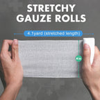 LotFancy Gauze Rolls, 4 Inch x 4.1 Yards, Conforming Stretch Gauze Bandage
