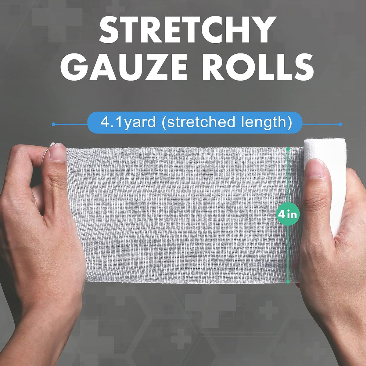 LotFancy Gauze Rolls, 4 Inch x 4.1 Yards, Conforming Stretch Gauze Bandage