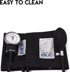 MDF Instruments, Calibra Aneroid Premium Professional Sphygmomanometer, Blood Pressure Monitor with Adult Cuff & Carrying Case, Lifetime Calibration, White Dial, Black Cuff, MDF808M11
