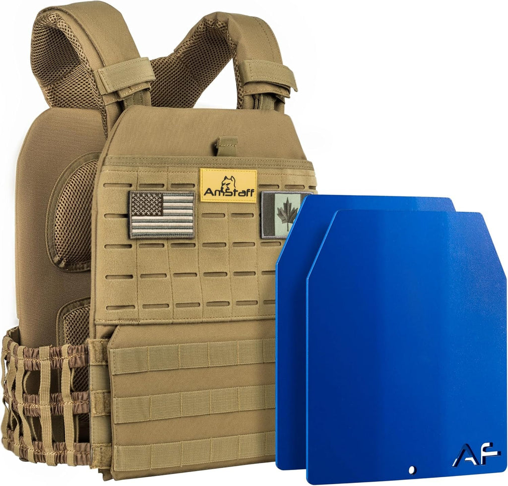 Amstaff Tactical Weighted Vest - Adjustable Weight Vests - Versatile Wearable Vest for Fitness Workouts, Strength and Endurance Training, Running