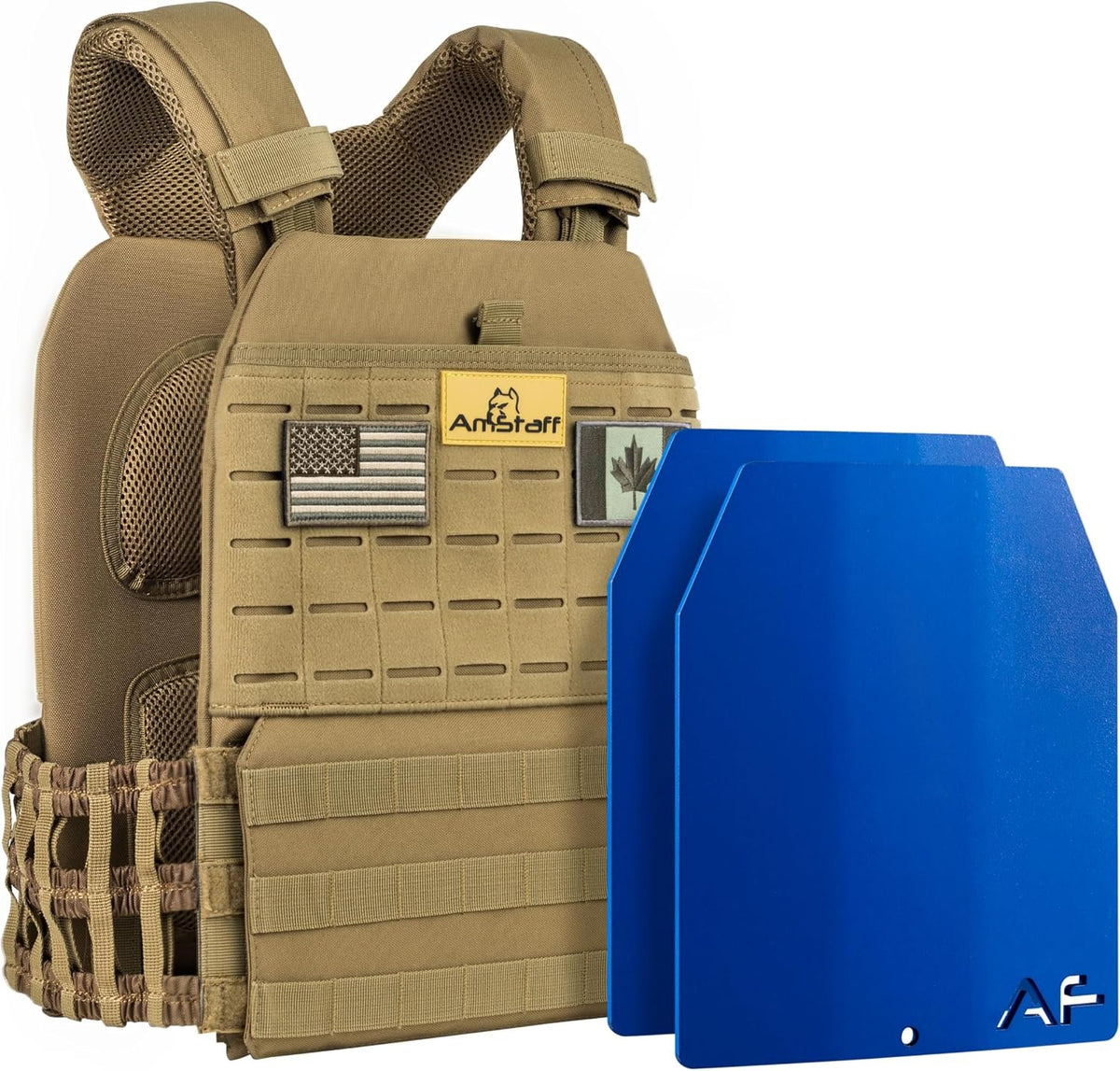 Amstaff Tactical Weighted Vest - Adjustable Weight Vests - Versatile Wearable Vest for Fitness Workouts, Strength and Endurance Training, Running