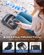 KINGJOY Foot Massager with Heat for Neuropathy, [2026 Upgraded], Deep Kneading Shiatsu Foot Massager for Plantar Fasciitis, Fits Up to Men Size 14, Ideal for Seniors and Family Daily Care