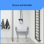 Medline Backless Shower Chair with Arms - 350 lb. capacity, Bench, Stool, Seat for Elderly, Seniors Independent Adult and Disabled Adults