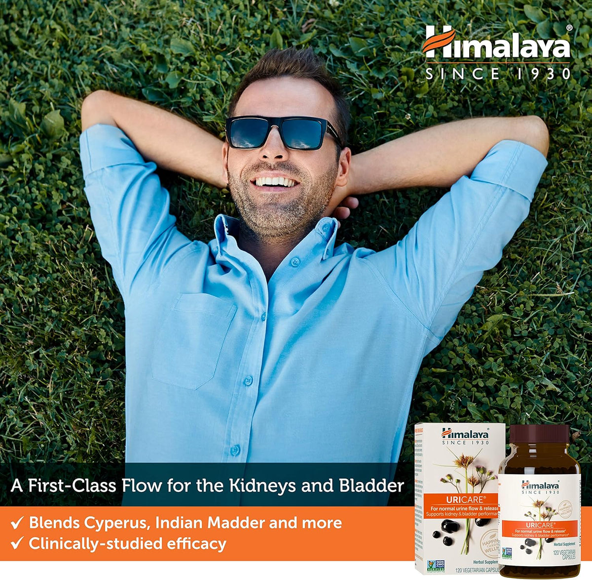 Himalaya UriCare/Cystone, Caffeine-Free Kidney and Urinary Tract Support 840 mg, 240 Capsules, 2 Month Supply