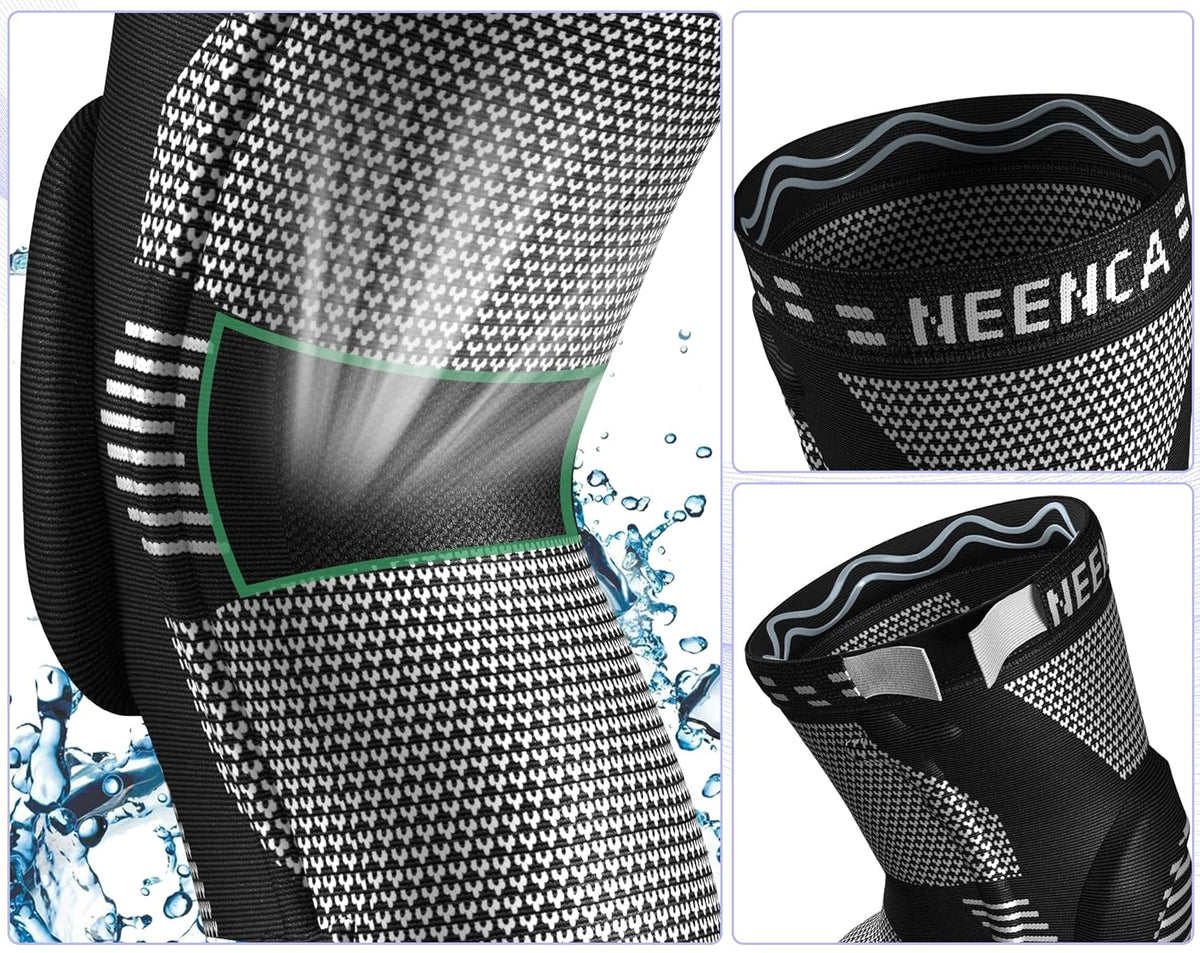 NEENCA Professional Knee Brace for Pain Relief, Medical Knee Support with Patella Pad & Side Stabilizers, Compression Knee Sleeve for Meniscus Tear, ACL, Joint Pain, Runner, Workout - FSA/HSA Eligible