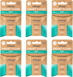 DrTung's Smart Floss, Mint Natural Expanding Dental Floss - Pack of 6 | Gentle on Tooth & Gums, Expands & Glides, PTFE & PFAS Free, Certified Organic Mint Essential Oils