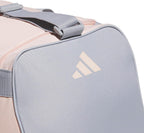 adidas Power Gym Bag – Lightweight Small Duffel, Blush Pink/White/Halo Silver Grey, OSFA