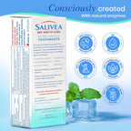 SALIVEA Dry Mouth Toothpaste Anticavity Fluoride Mint 4.3 oz Pack of 1 | Anticavity fluoride with xylitol and calcium, SLS free low foaming gentle formula for daily oral defense and fresh breath