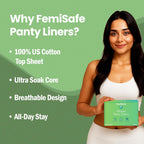 FemiSafe Winged Panty Liners for Women Daily Use 40 Liners |100% Cottony Soft & Fragrance-Free |Anti-Microbial Protection | Ideal for White Discharge, Spotting & Daily Freshness