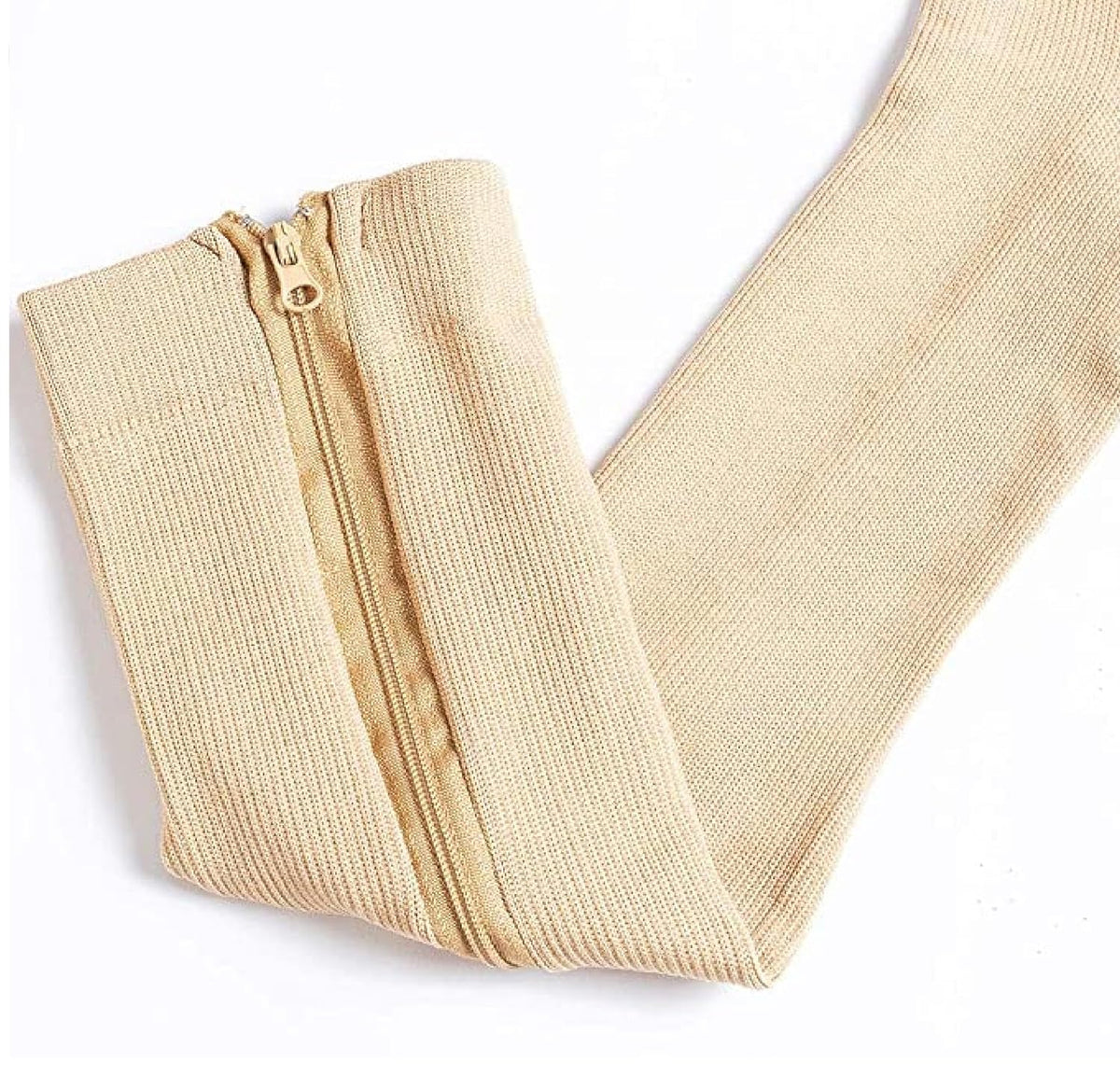 Medical Zipper Compression Socks – Open Toe Knee High Stockings for Edema, Swollen Legs, Varicose Veins & Daily Support , Leg Pain Relief, Travel Stockings for Men & Women (1 PCS)
