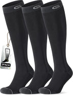 CS CELERSPORT Compression Socks for Men Women 20-30mmHg Running 3 Pairs | Breathable Knee High Circulation Support Socks for Travel, Pregnant, Nurses, Athletic, Daily Stand