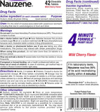 Nauzene Non-drowsy Upset Stomach & Nausea Relief Chewable Tablets - Fast-Acting Relief in 4 Minutes - Doctor Recommended - Wild Cherry Flavor, 42 ct