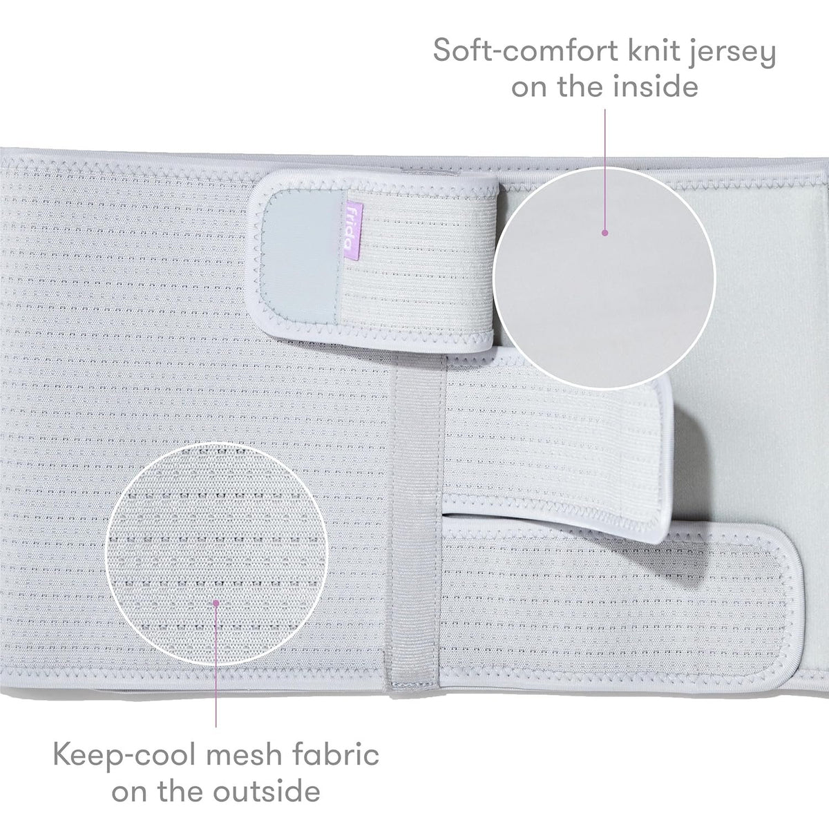Frida Mom Belly Binder, Postpartum Essentials for Natural and C-Section Recovery, Adjustable Compression Wrap, After Birth Brace, Abdominal Band, 9" High