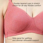 Enamor Innovations Fabcool Encircled Side Support Shaper, Non Padded, Wirefree, High Coverage, Women's Cotton Everyday Bra - A042 (Available in Plus Sizes)