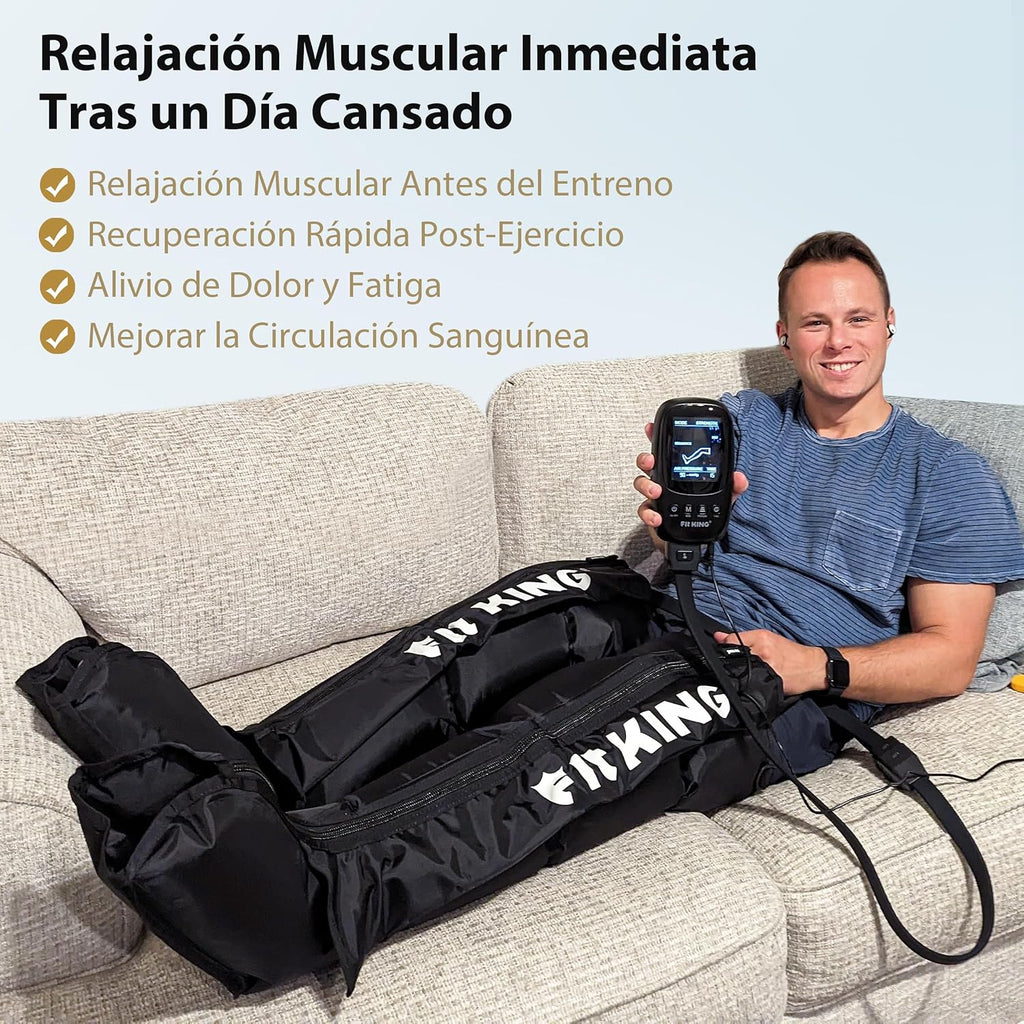 FIT KING Boots Pressotherapy Legs, Leg Massager to Improve Blood Circulation and Relieve Leg Pain Improve Sports Performance Relax Muscles