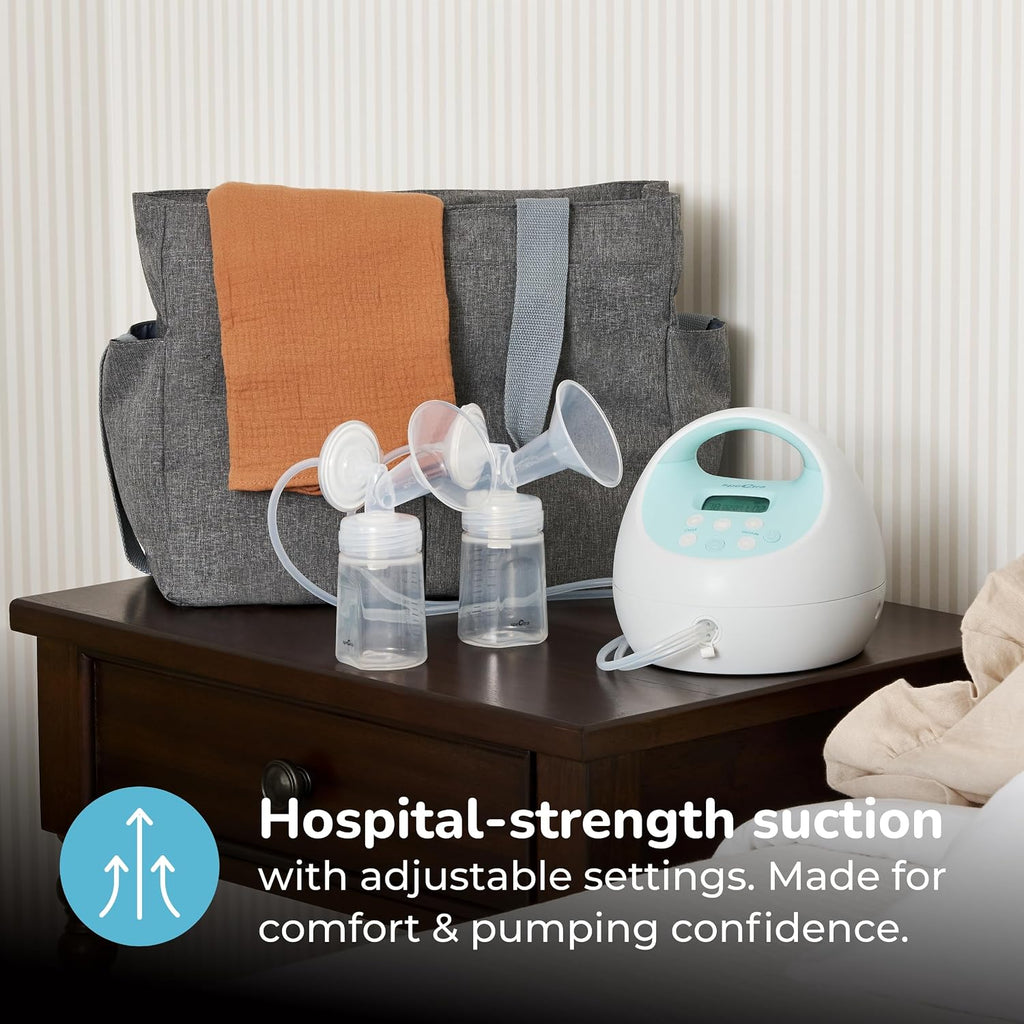 Spectra Baby S1 Plus Premier Portable Rechargeable Breast Pump with Tote Bag and Premium Accessory Kit - 24mm