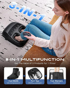 KINGJOY Foot Massager with Heat for Neuropathy and Plantar Fasciitis Relief | Deep Kneading FSA Eligible HSA Shiatsu feet massager, Multi-Level Modes, Remote Control, Self Care Gift for Mom Dad,Size 14