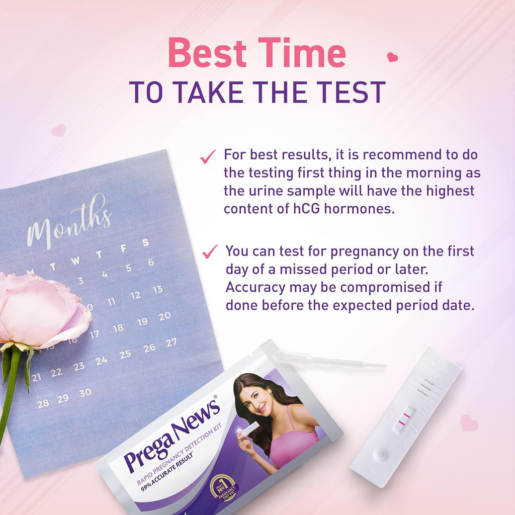 Prega News Test Kit | One Step Urine Hcg Pregnancy Test Kit Device | 99% Accurate Results In 5 Mins | Pack Of 4 Kits| Indias No 1 Pregnancy Kit.